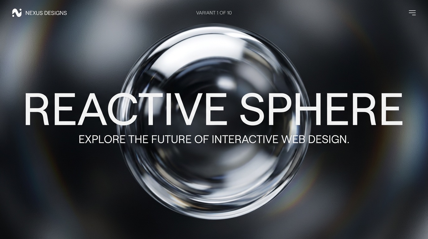 Interaktive Hero-Sektion: Reactive Sphere
